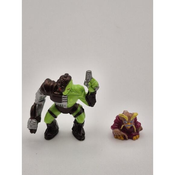 Vintage Mighty Max Skull Warrior Villain Figure and Virgil Figure Bluebird 1992 - Picture 1 of 6